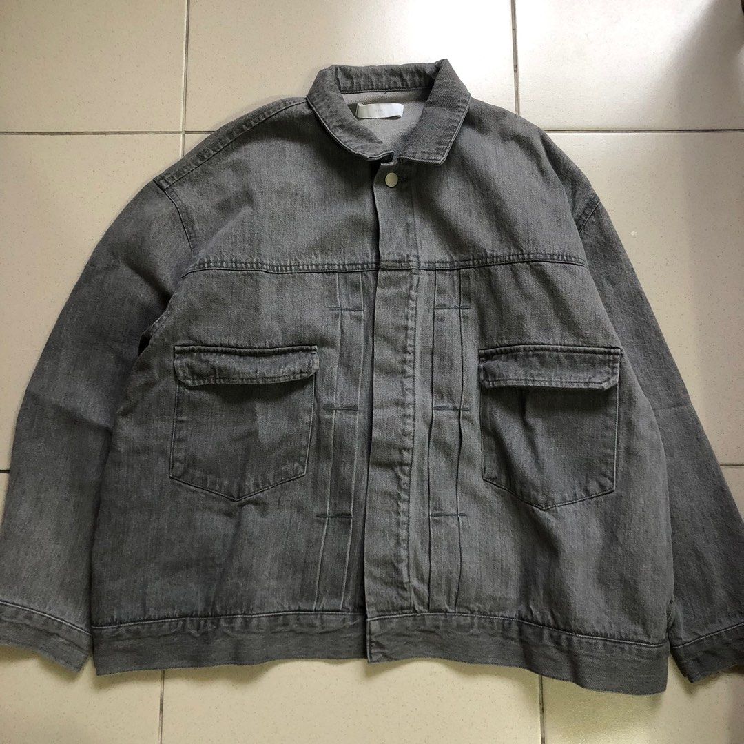 8.5成新 日牌WYM LIDNM HEAVY OZ WIDE DENIM SET-UP 丹寧套裝