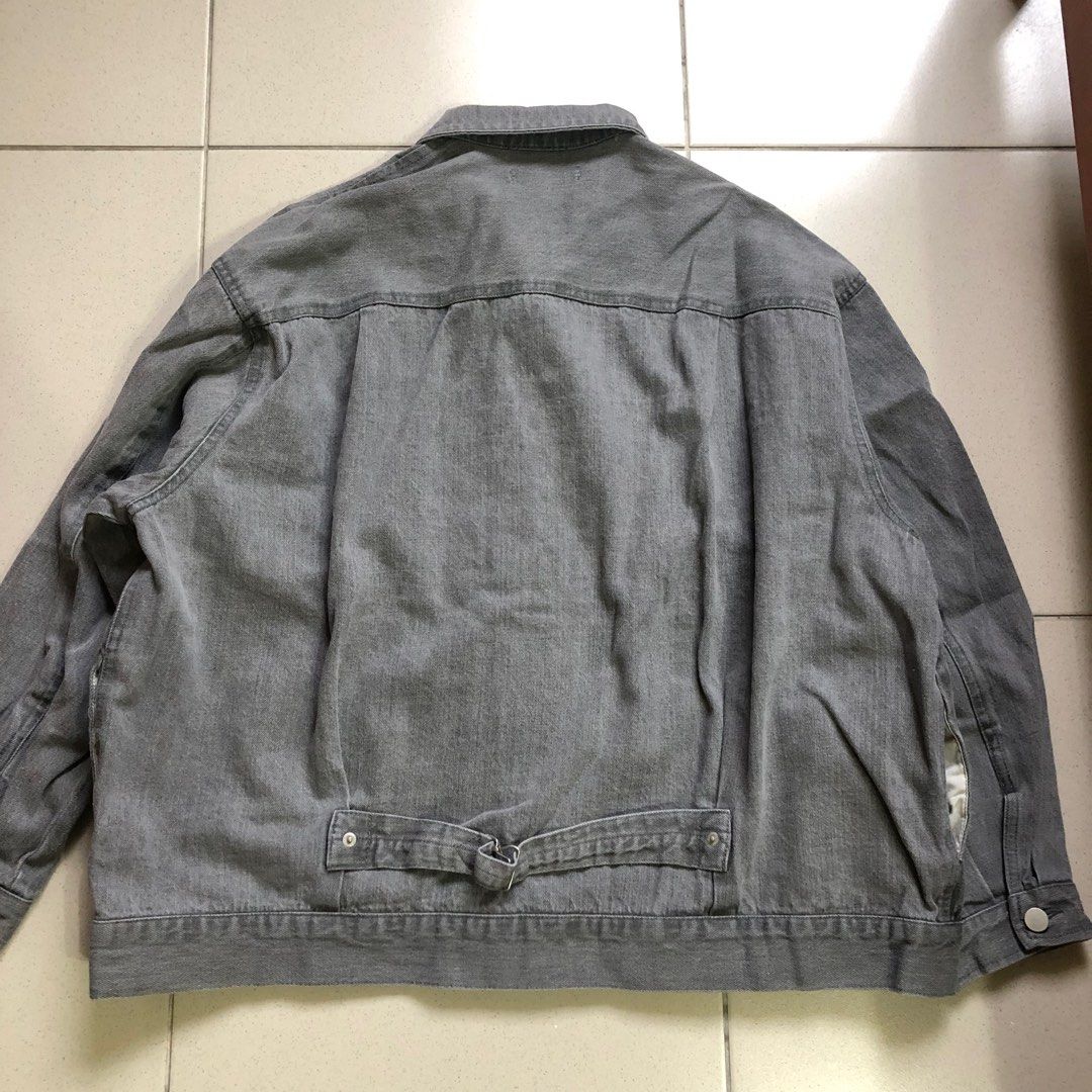 8.5成新 日牌WYM LIDNM HEAVY OZ WIDE DENIM SET-UP 丹寧套裝