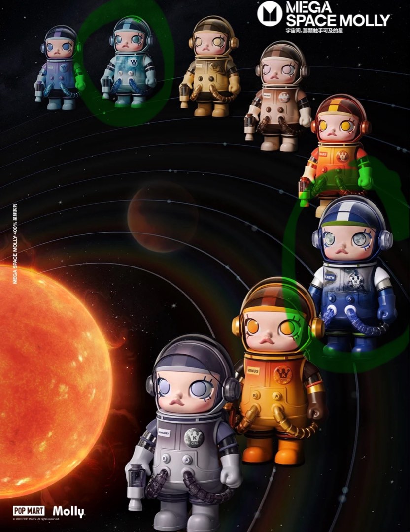 POPMART MEGA SPACE MOLLY NEPTUNE 海王星400%