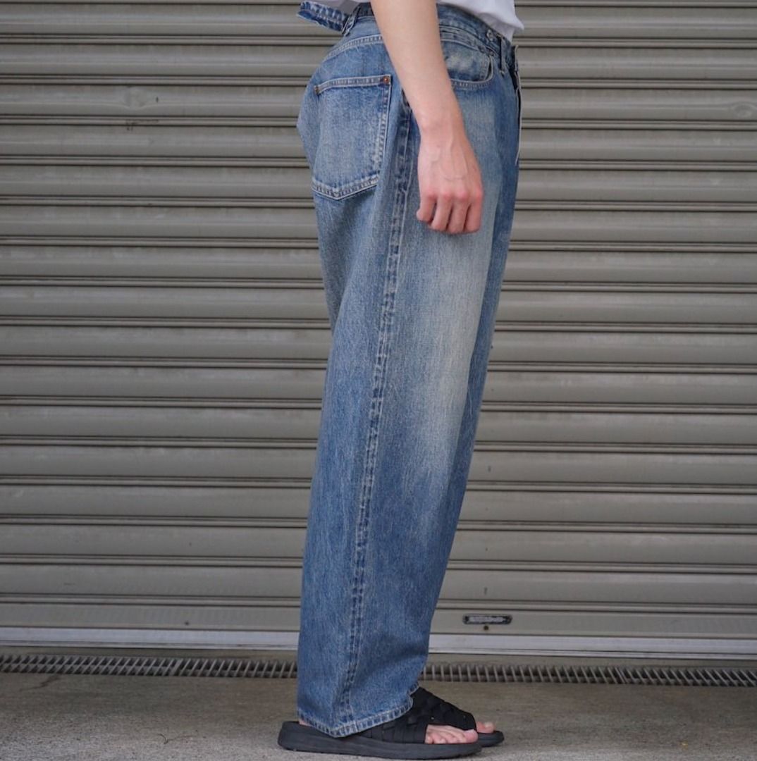 超好看的牛仔褲 日本秒完售 23aw A.PRESSE No.22 Washed Wide Denim Pants size:34