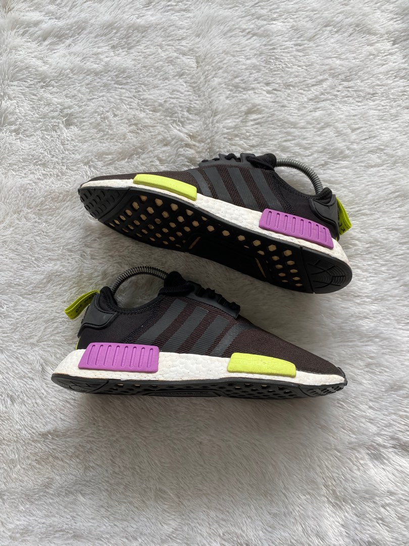 Nmd black discount green purple