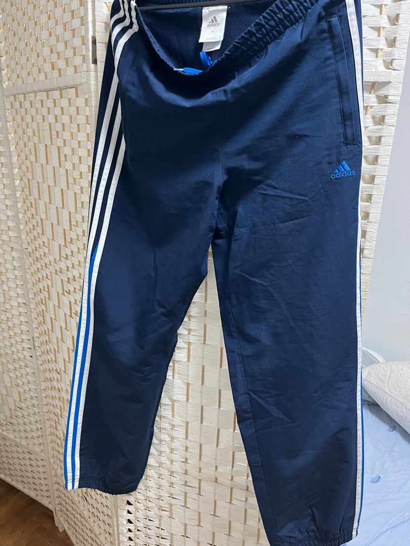 Mens blue top adidas pants