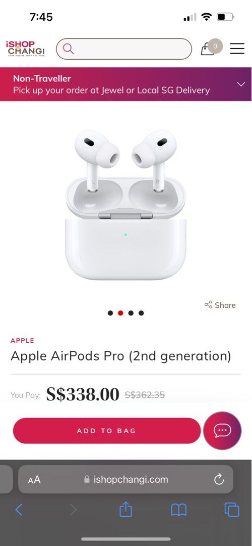 Ishopchangi airpods deals