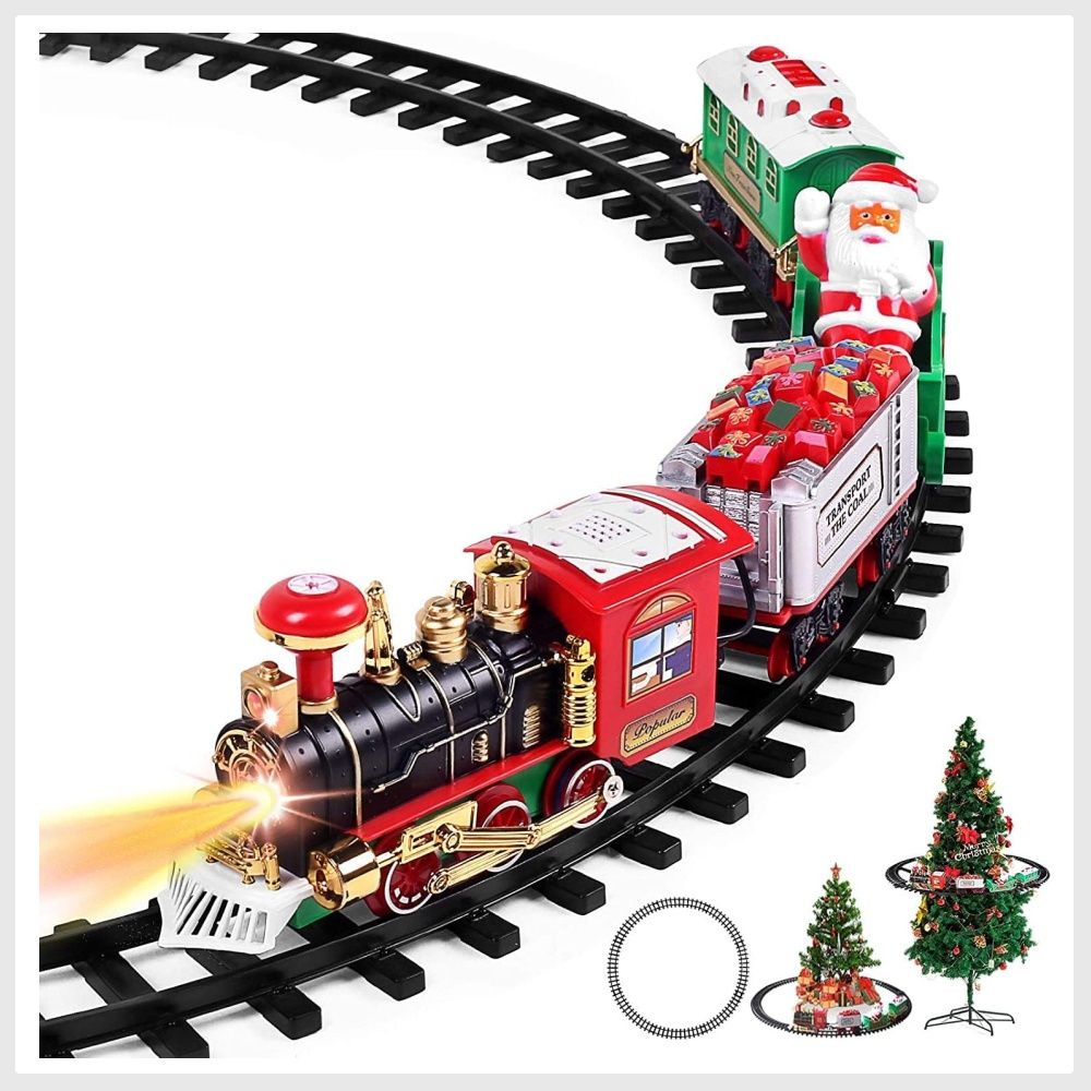 AOKESI Electric Train Set for Kids Battery Powered Train Toys