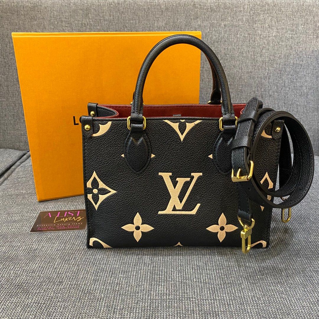 Louis Vuitton Onthego PM Black, Luxury, Bags & Wallets on Carousell