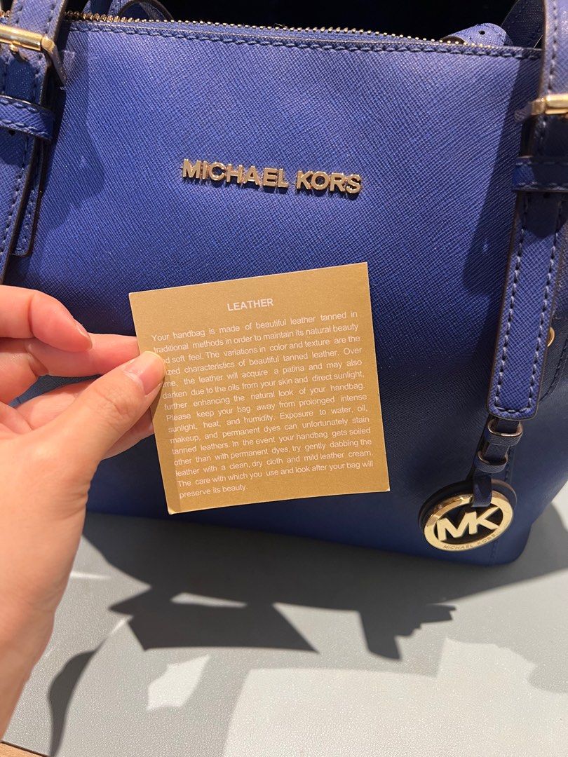 Michael kors cobalt blue bag hot sale