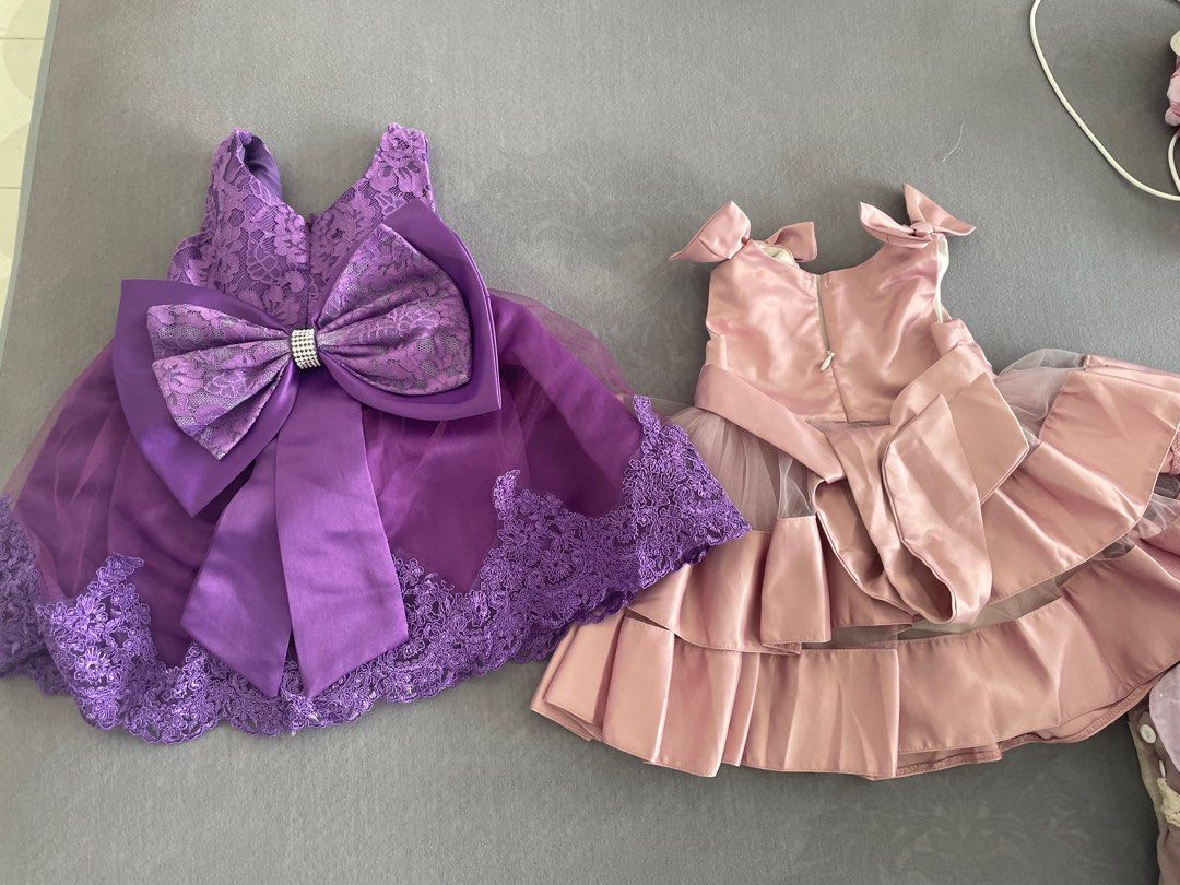 Mauve top baby dress