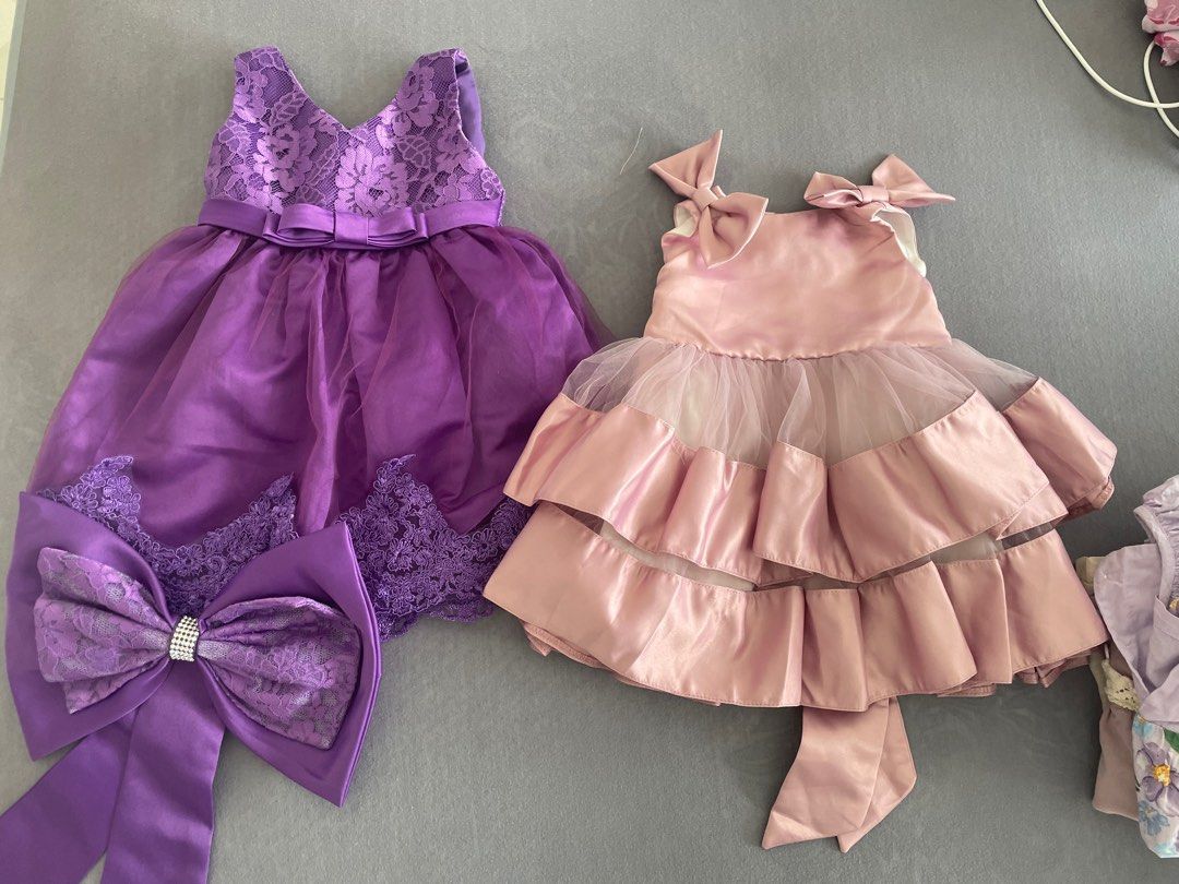 Baby gown purple pink mauve violet ballroom baby party formal