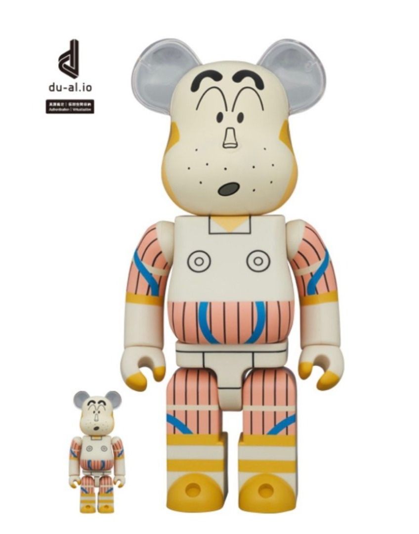 現貨---BearBrick 野原廣志BE@RBRICK ロボとーちゃん400% & 100% (全新