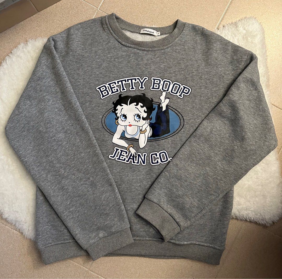Betty Boop Sweater Women s Fashion Coats Jackets and Outerwear