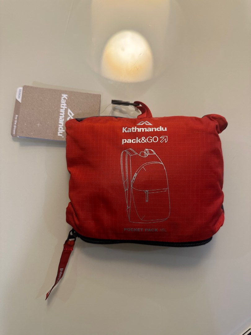 BNWT Kathmandu Pack Go Pocket Backpack 15L Red Hobbies Toys