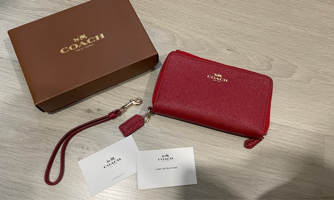 Small red coach purse online