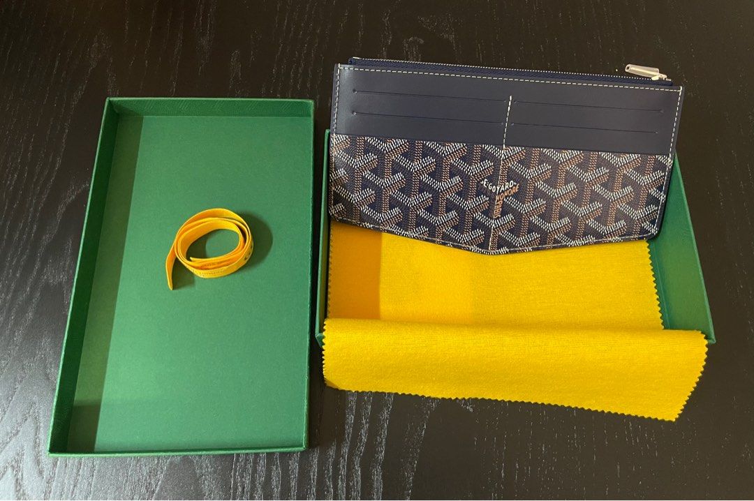 GOYARD INSERT LOUISE 卡包帆布小牛皮山羊皮棕色尺寸： 21x1x11.5cm - LuxuryGZ