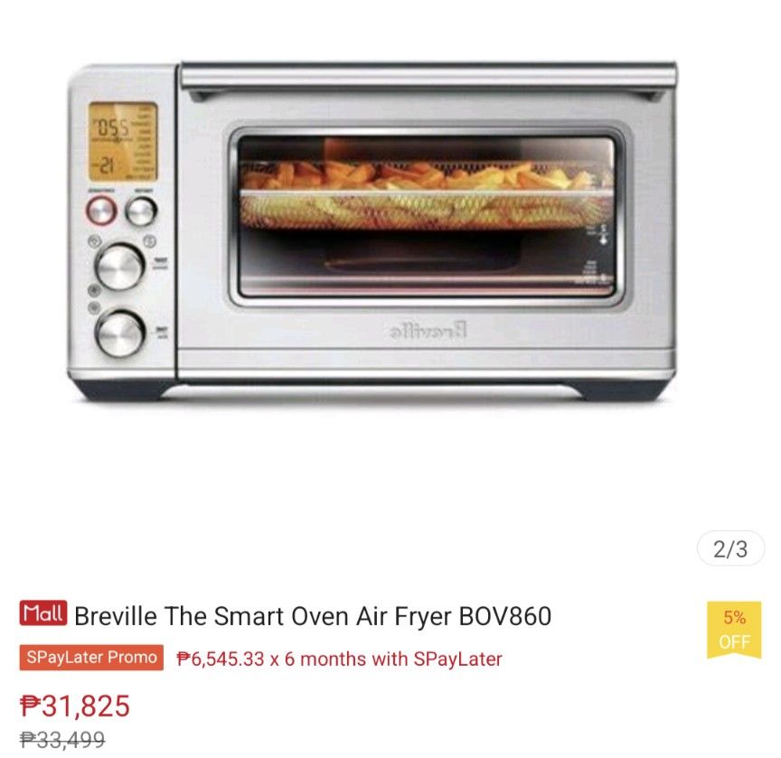 Breville The Smart Oven Air Fryer BOV860, TV & Home Appliances, Kitchen