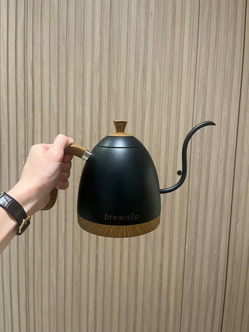 Hario Gooseneck Coffee Kettle 'Buono', Stovetop, 1.0L, Stainless Steel, Sil