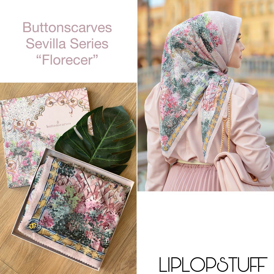 Buttonscarves SMALL size in Cielo (Sevilla series), Fesyen Wanita, Muslim  Fashion, Syal di Carousell