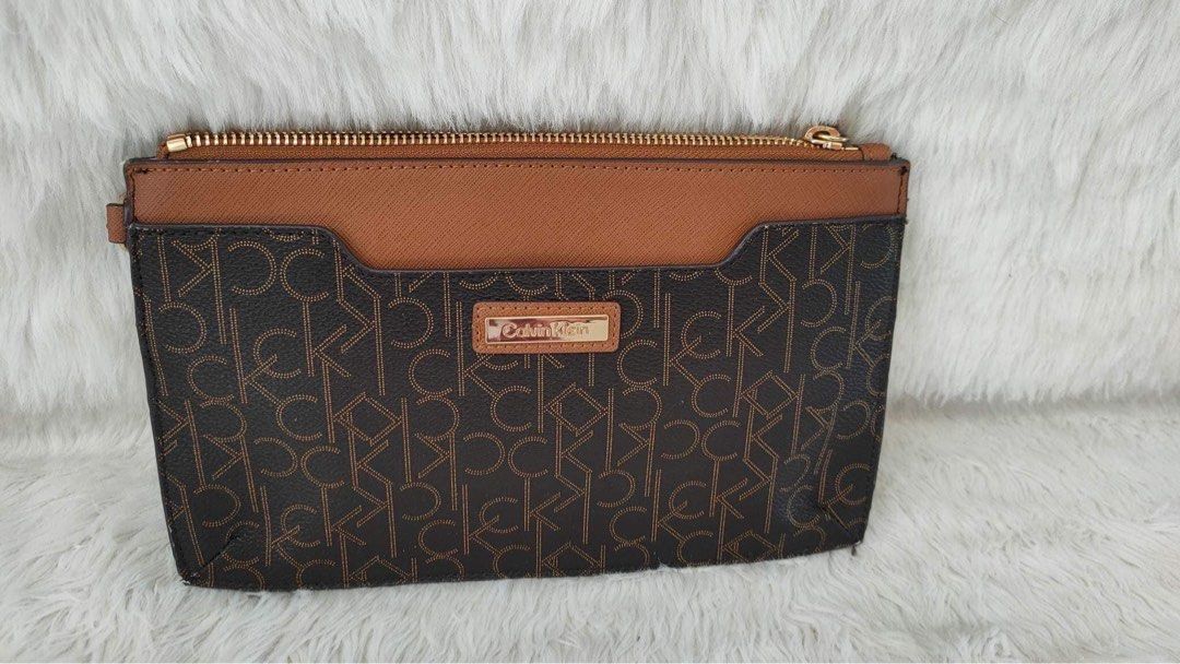 Calvin klein large wristlet best sale