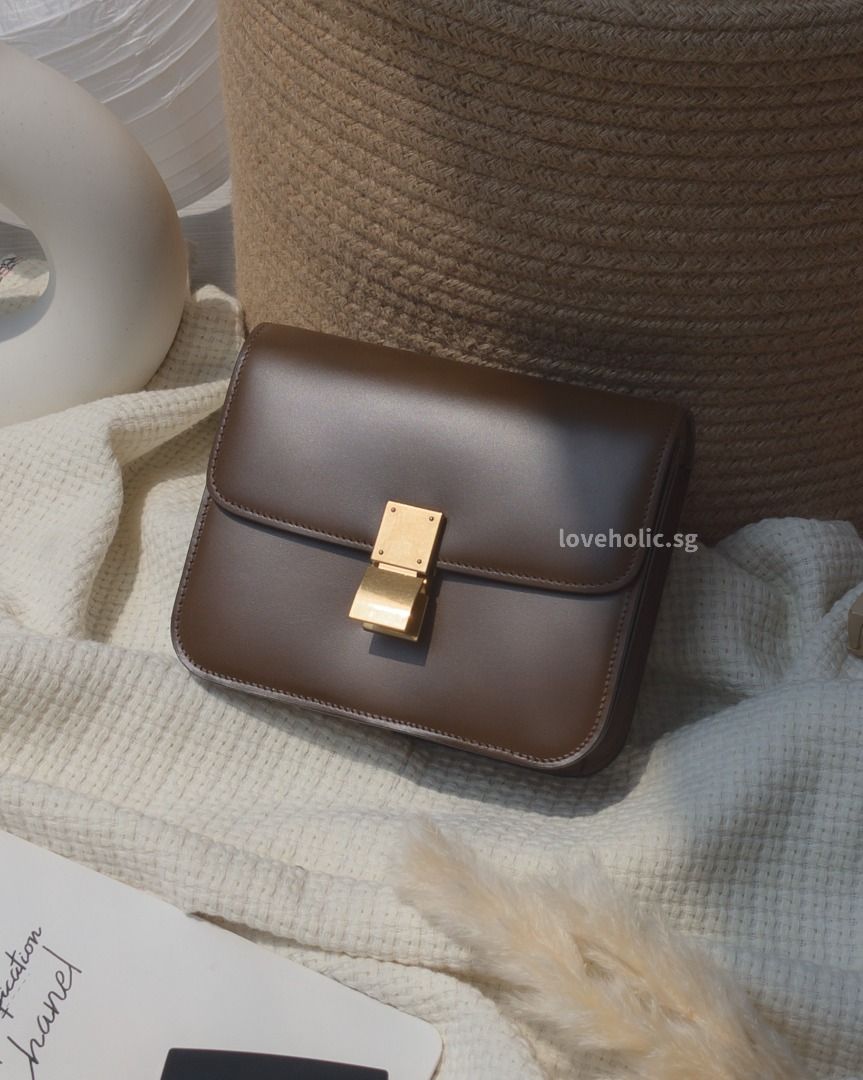 Celine box bag camel sale