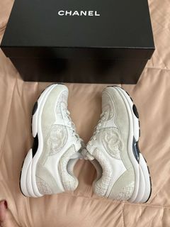 All white on sale chanel sneakers