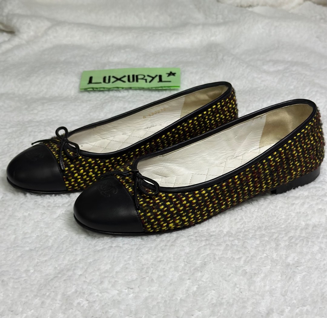 Chanel woven clearance flats