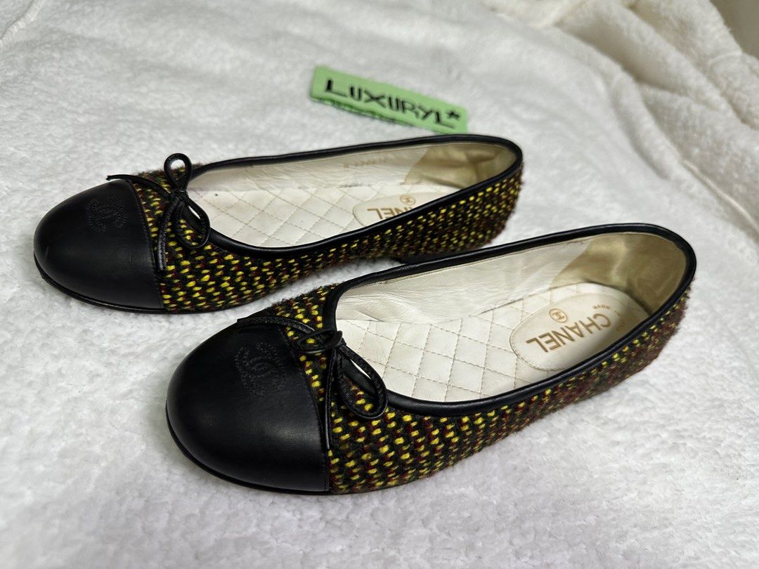 Chanel woven flats shop