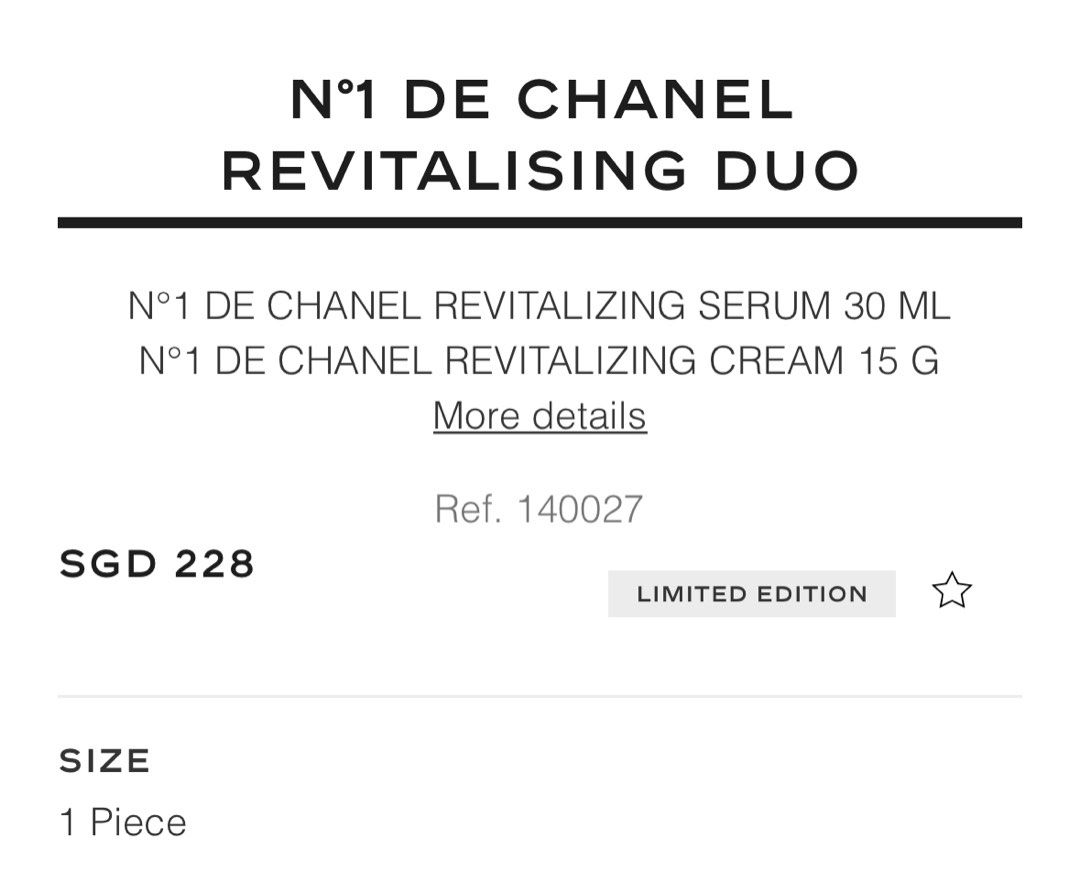 💯New* Chanel N°1 DE CHANEL REVITALIZING DUO, Beauty & Personal Care, Face,  Face Care on Carousell
