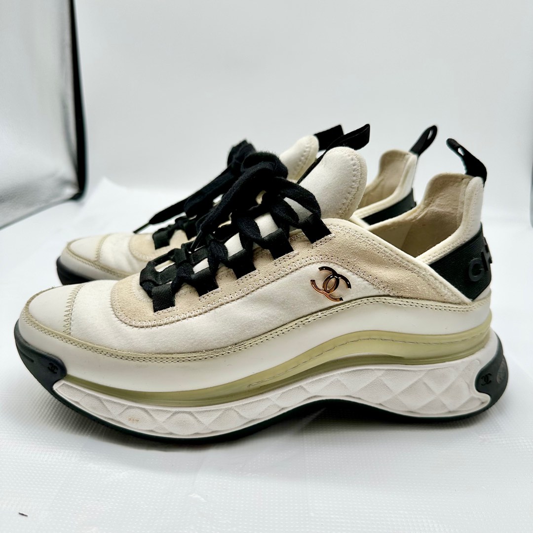 Chanel Sneakers Size 37, 名牌, 鞋及波鞋- Carousell