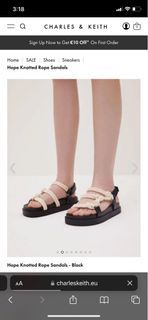 Charles & Keith Hope Knotted Rope Sandals