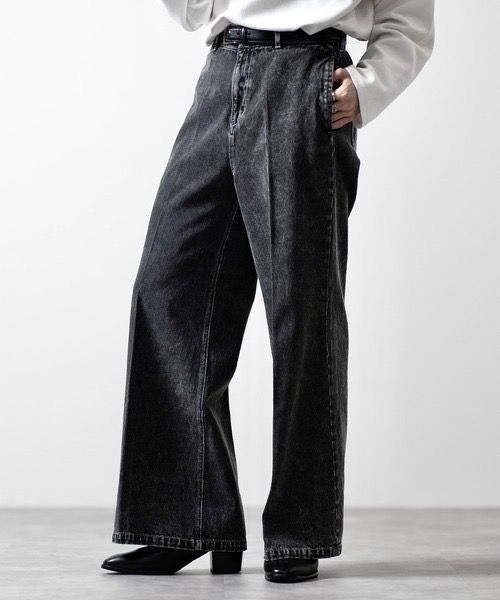 CLEL】Vintage Design Flare Denim Pants-