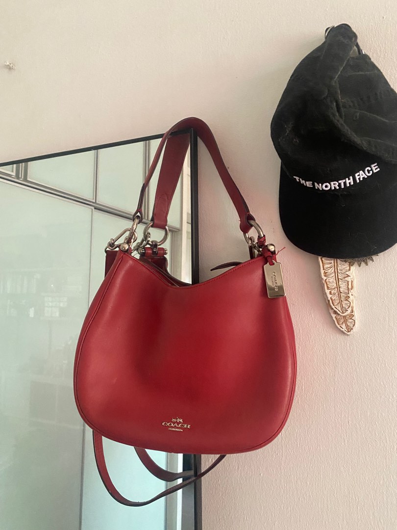 Red coach hobo bag shop
