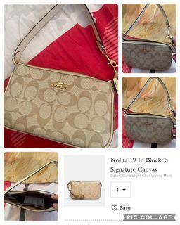 Coach Nolita 19 in Signature Leather, Gold/1941 Red, What's In My Bag -   in 2023
