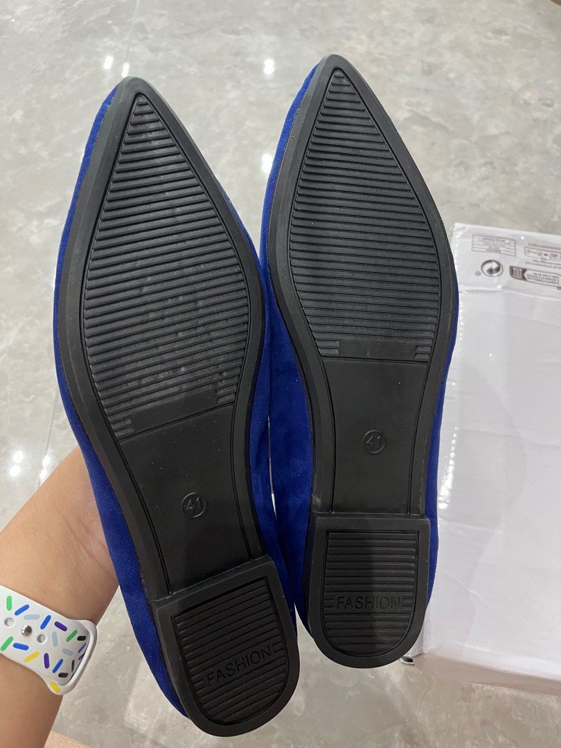 Cobalt electric blue flats from shein Women s Fashion