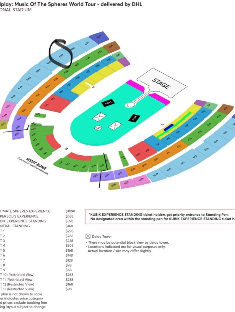 Coldplay Tickets X2 for 27 Jan 2024, 27/01/24, Tickets & Vouchers