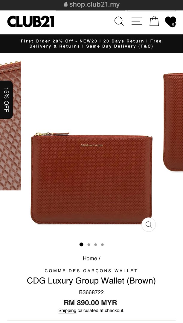 Comme des gar ons wallet Luxury Group Women s Fashion Bags