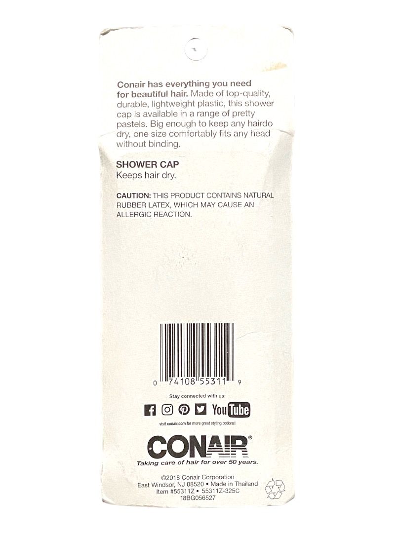 Conair Dry & Comfy Shower Cap Lightweight, Beauty & Personal Care, Hair on Carousell