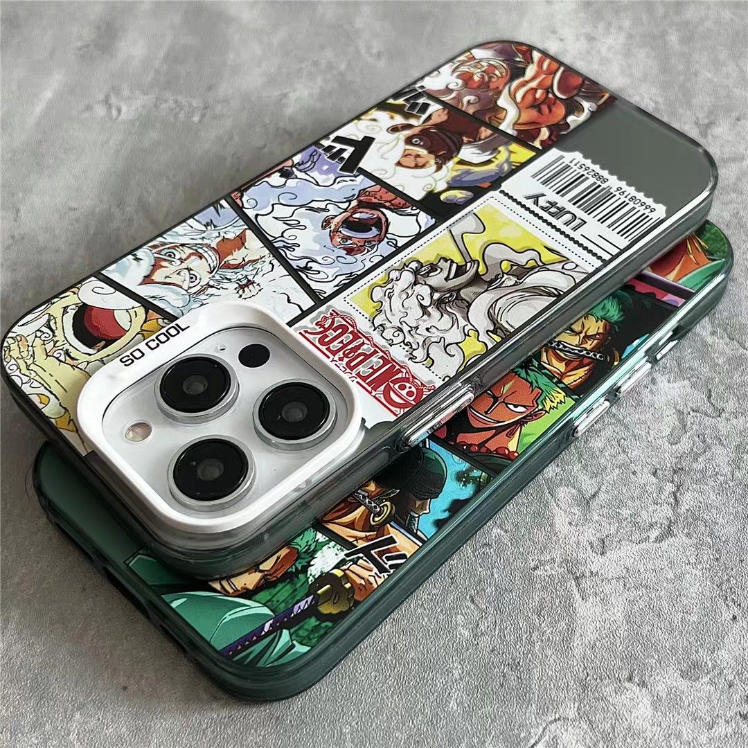 Cover Case iPhone 15 iPhone 15 Pro Max Luffy Gear 5 x Zoro OnePiece