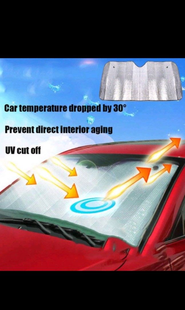Daiso Car Sun Window Shield/ Shade, Car Accessories, Accessories on