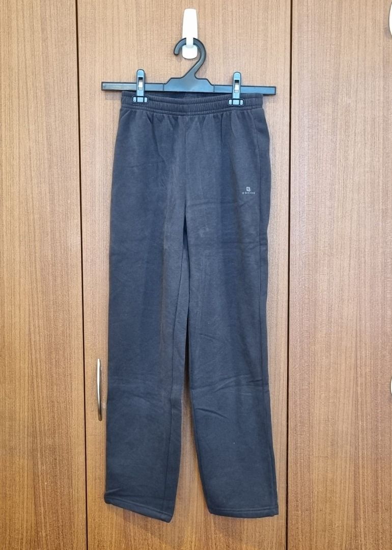 Decathlon DOMYOS Kids Black Sweatpants Fleece lined Winter wear