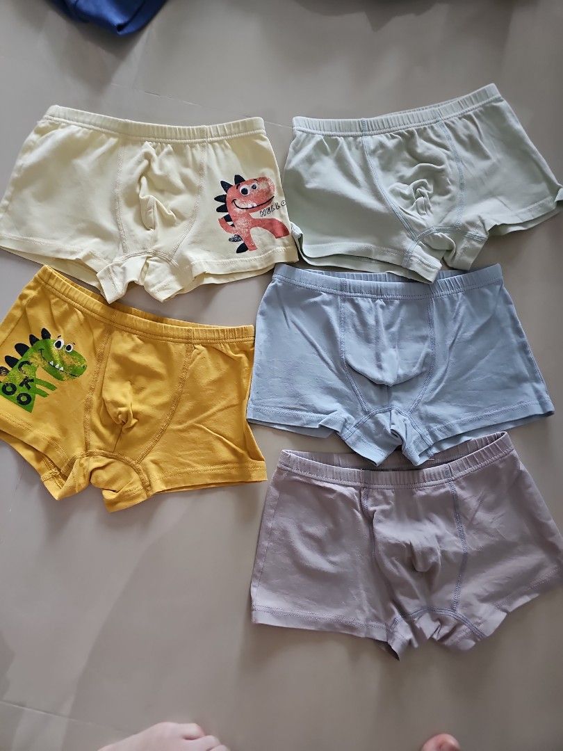 5pcs / 110cm -Boy Cotton Dino Under wear