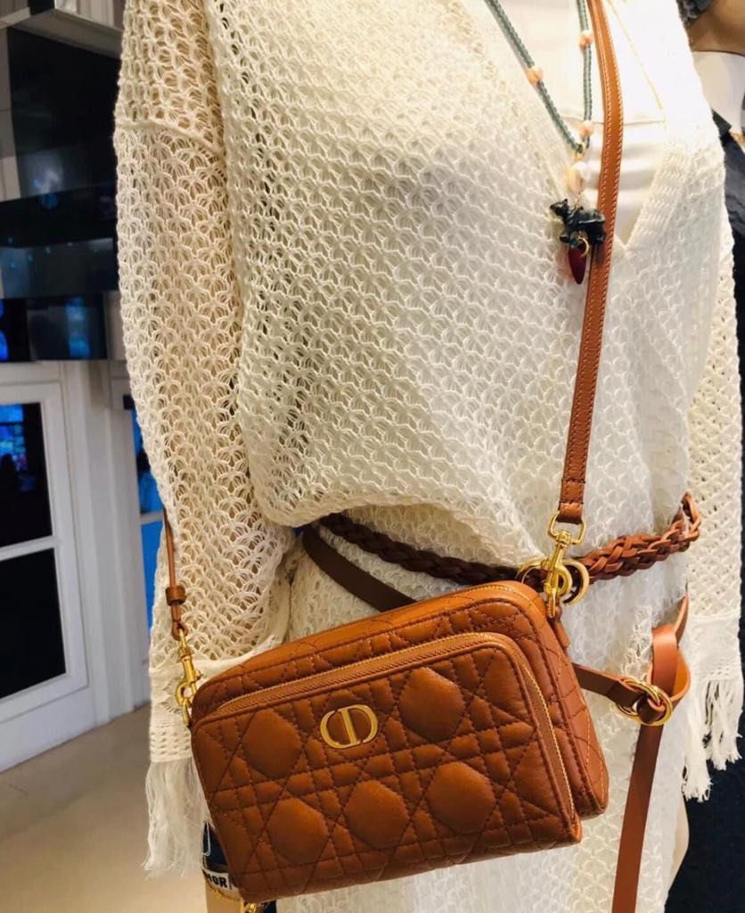 Dior caro double pouch clearance