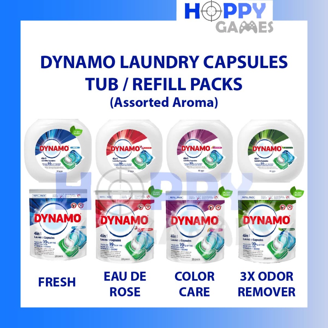 Dynamo Laundry Capsules Laundry Pods Laundry Detergent Tub Refill Pack 4 in 1 Plant Based