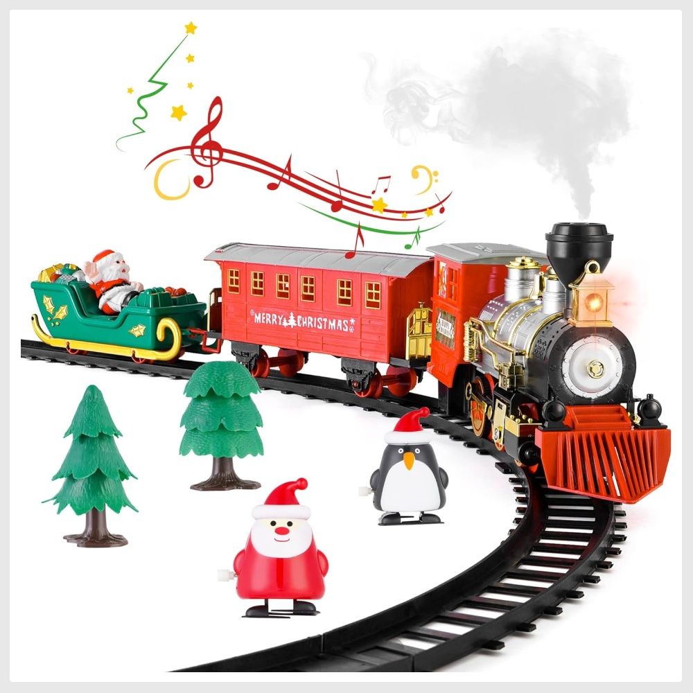 Toy train set for christmas tree shop