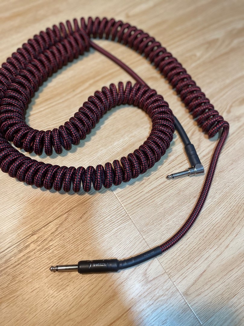 Fender Professional Coil Guitar Cable, Red Tweed, 30ft, Hobbies & Toys