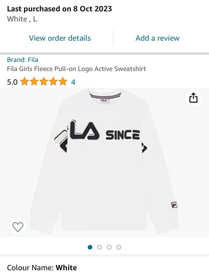 Girls fila new arrivals sweatshirt