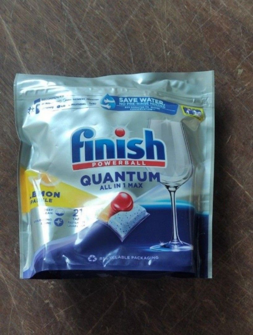 Finish Powerball Dishwasher Detergent All in One Tablets for Deep Clean &  Sparkling Shine, Lemon Sparkle - 21 Tabs