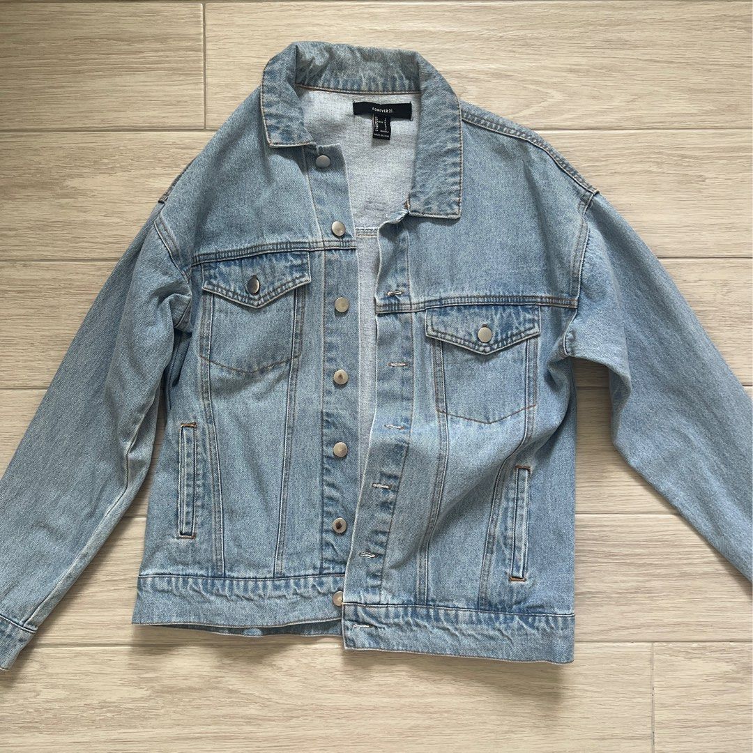 Forever 21 oversized denim jacket online