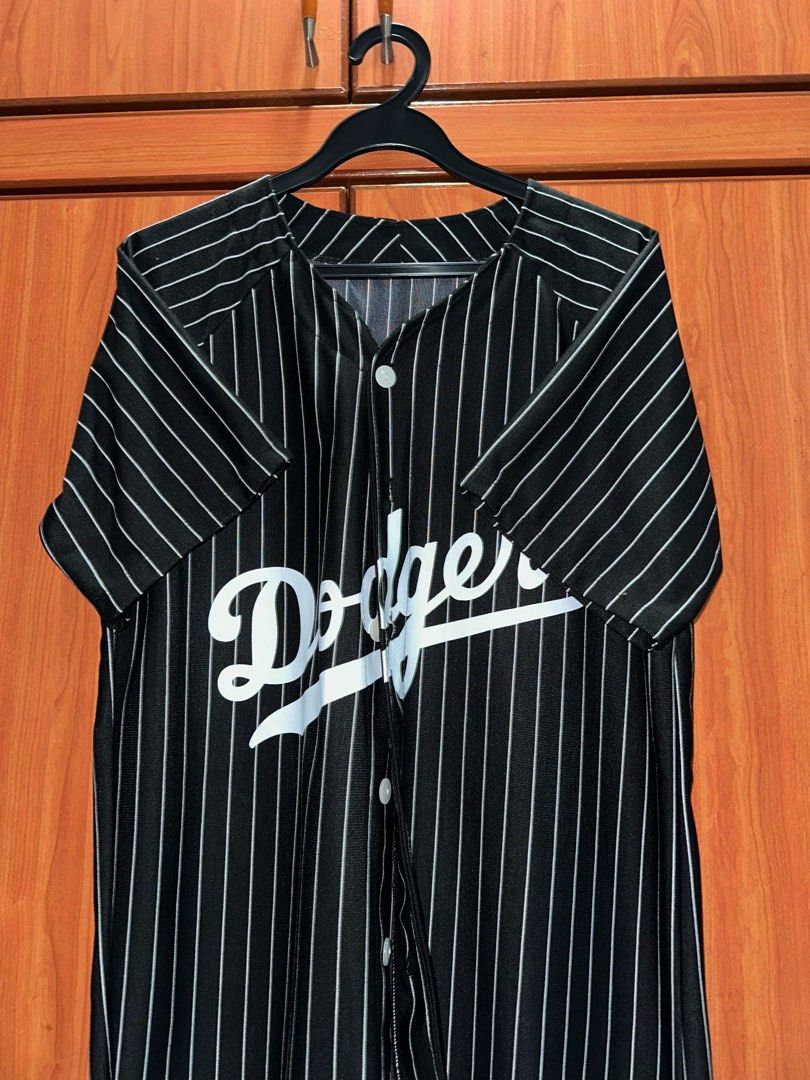 Black dodgers baseball jersey on sale