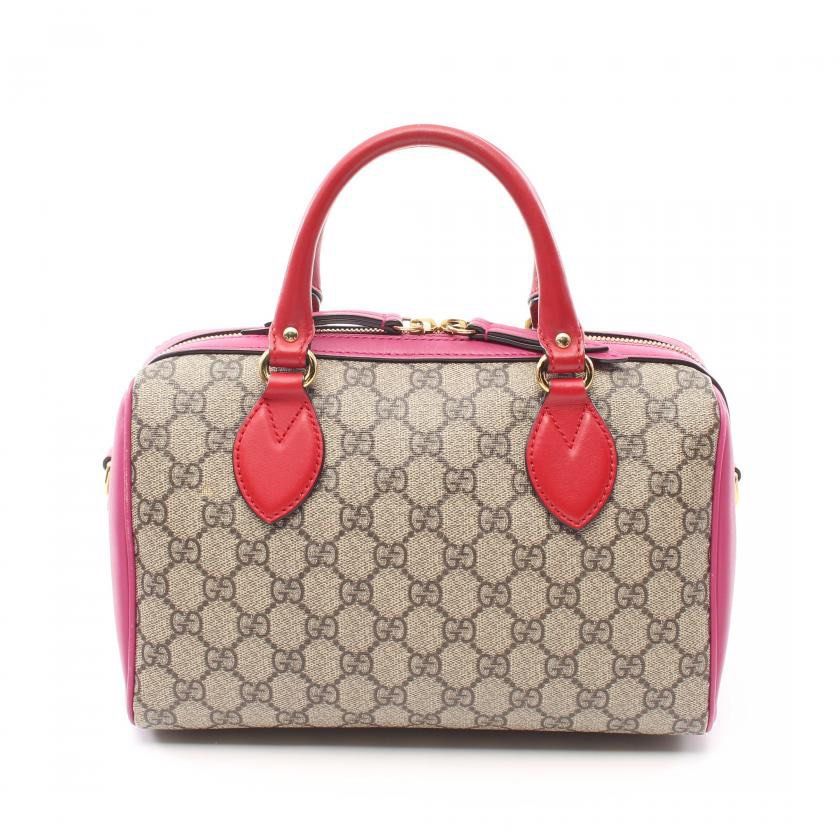 Gucci - Supreme Mini-Boston Bag-Leder/Canvas - Seltenes - Catawiki