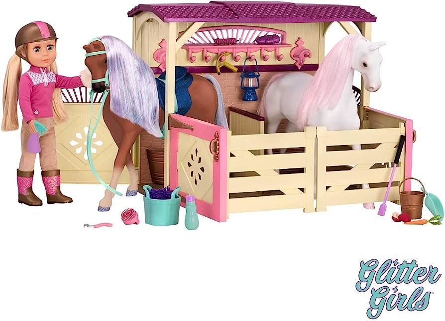Glitter Girls Horse Stable Playset Play Set For 14 Inch Dolls
