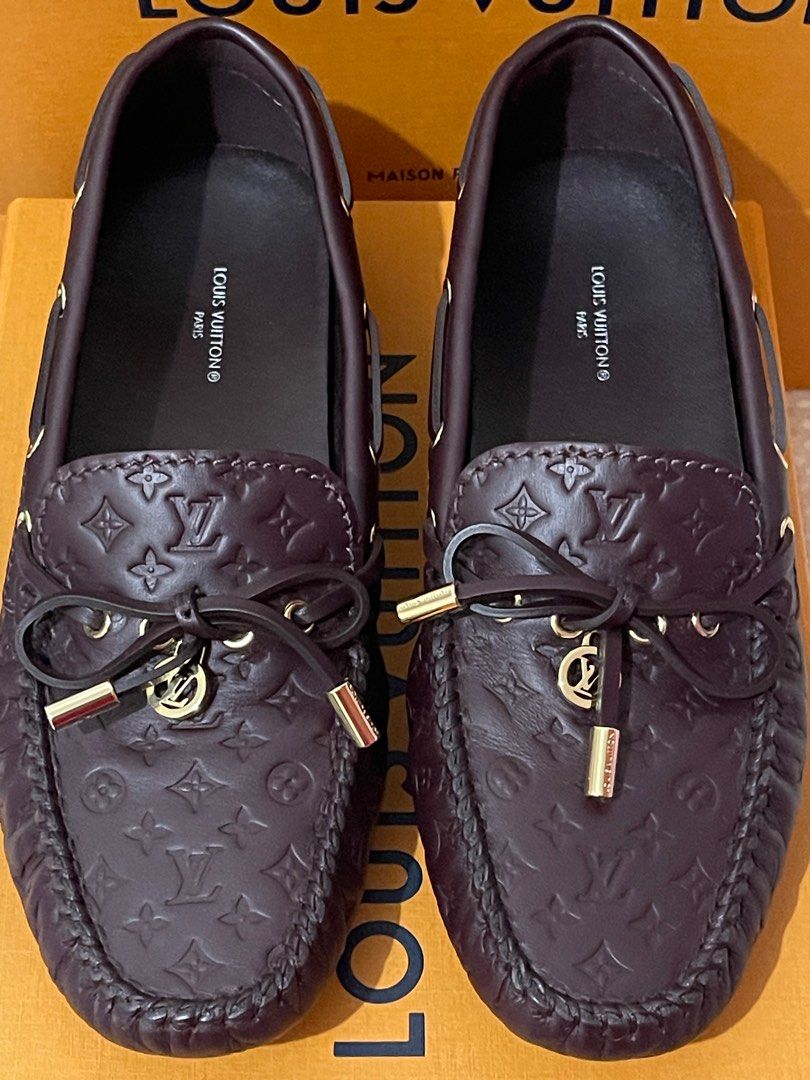 Louis Vuitton Purple Leather Gloria Loafers Size 35